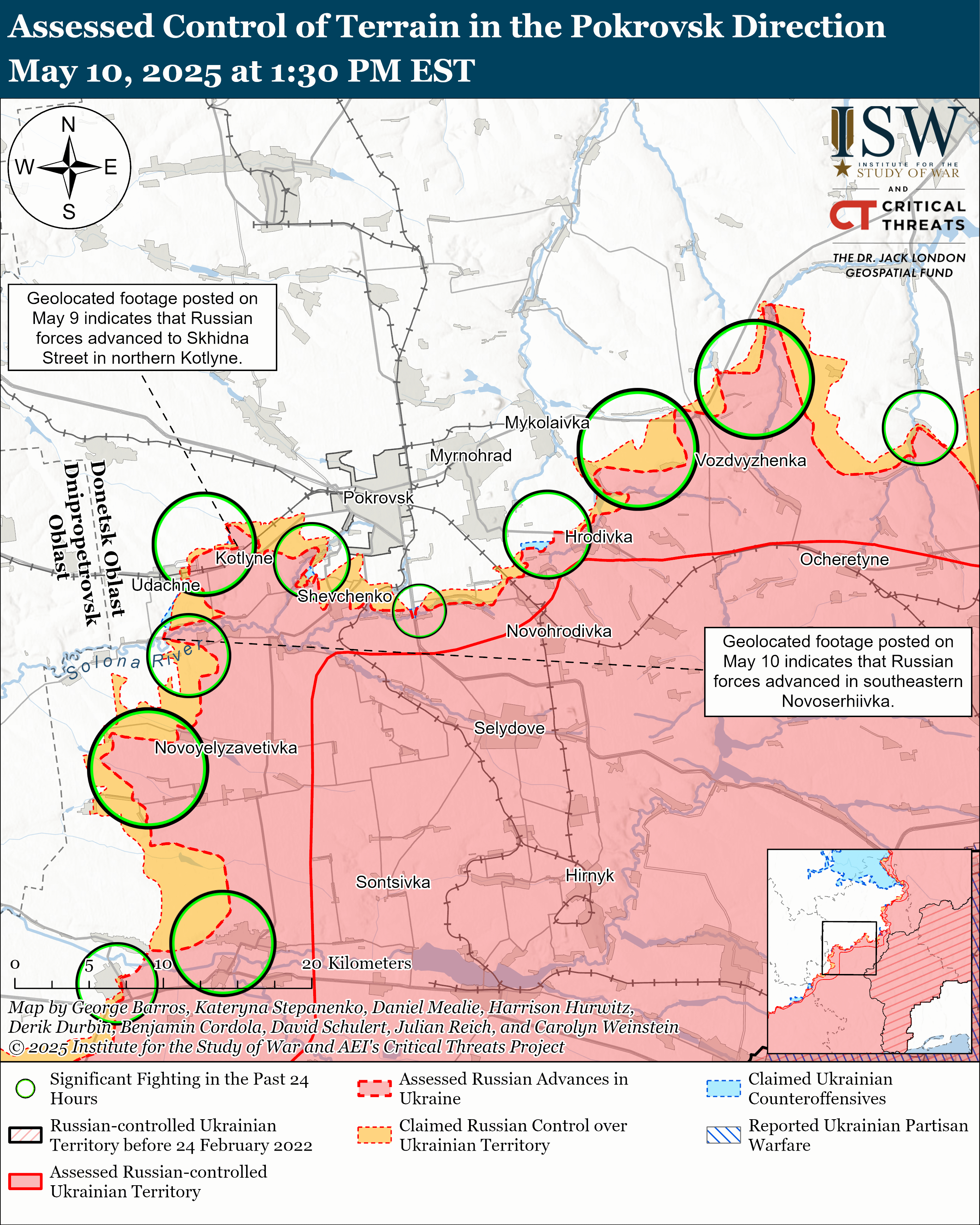 ЗСУ просунулися в Курській області, а РФ на Донбасі: карти ISW